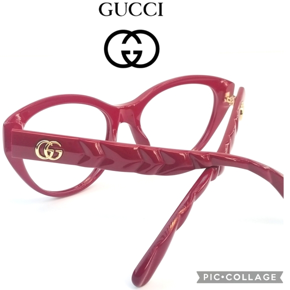 Stunning  Authentic Gucci  GG Marmont Red Eyeglasses Frames - Picture 1 of 16